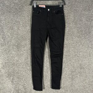 Acne Studios Peg Black Jeans Womens 26 Mid Rise Skinny Stretch 25x28 Bla Konst